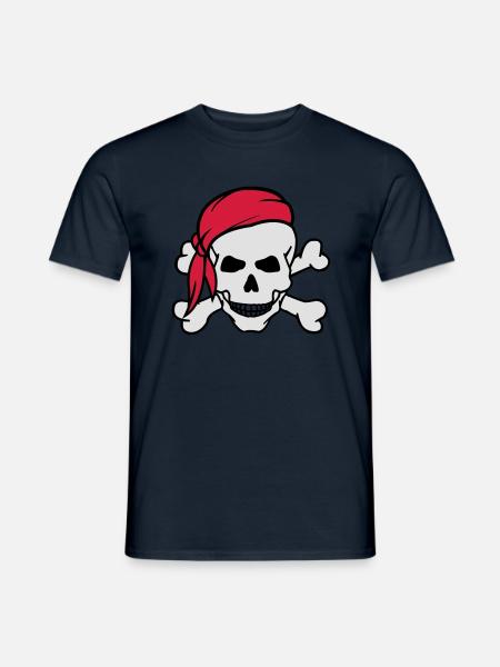 totenkopf_pirat_02 - Men's T-Shirt - navy