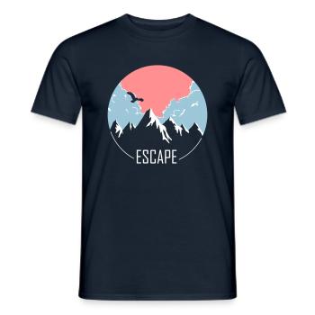 Escape to the mountains - Men's T-Shirt - navy - Front - AI Model Male 178 light (178cm)