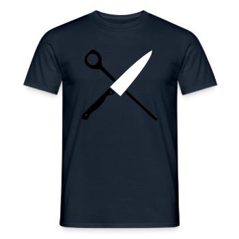 couverts de cuisine - T-shirt homme - marine - Devant - AI Model Male 178 light (178cm)