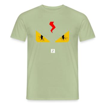 funny fendi eyes t shirts fendi bloodshot eyes - Men's T-Shirt - sage - Front - AI Model Male 178 light (178cm)