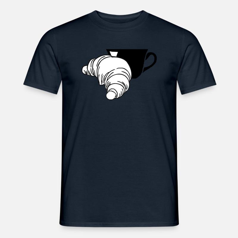 Croissant - Männer T-Shirt - Navy