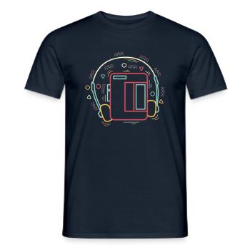 Retro Walkman Old Person Gift - Men's T-Shirt - navy - Front - AI Model Male 178 light (178cm)