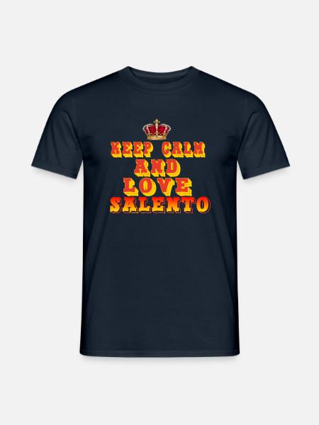 "Ruhe bewahren und Salento lieben" - Männer T-Shirt - Navy