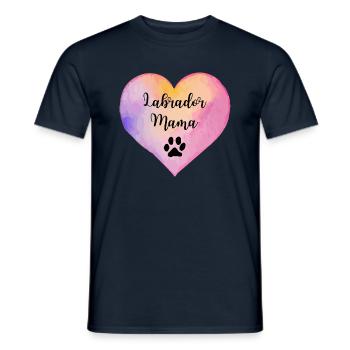 Labrador Mama - Männer T-Shirt - Navy - Vorne - AI Model Male 178 light (178cm)