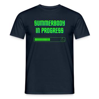 Fitness Summerbody in Progress GYM - Männer T-Shirt - Navy - Vorne - AI Model Male 178 light (178cm)