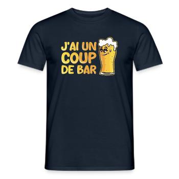 J’ai un coup de bar - T-shirt homme - marine - Devant - AI Model Male 178 light (178cm)