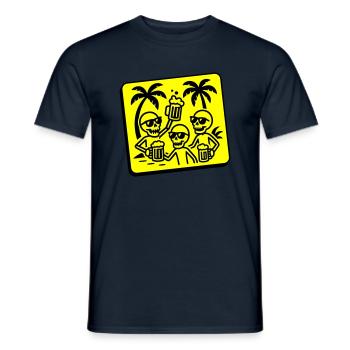 Skelett Urlaub Party Bier - Männer T-Shirt - Navy - Vorne - AI Model Male 178 light (178cm)