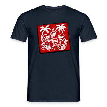 Urlaub Party Skelett Bier Team - Männer T-Shirt - Navy - Vorne - AI Model Male 178 light (178cm)