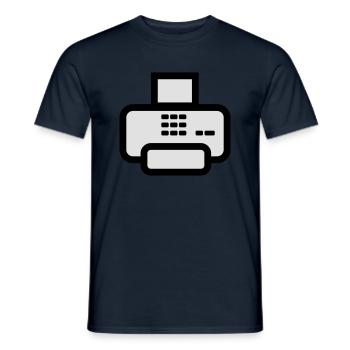 Fax - Männer T-Shirt - Navy - Vorne - AI Model Male 178 light (178cm)