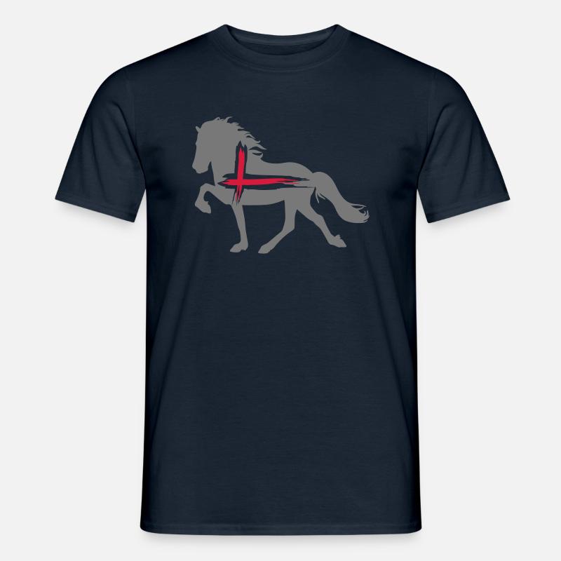 islænding - Mænd T-shirt - marineblå