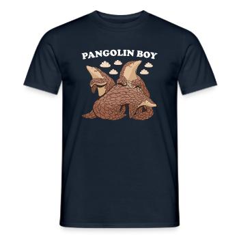 Pangolin Garçon - T-shirt homme - marine - Devant - AI Model Male 178 light (178cm)