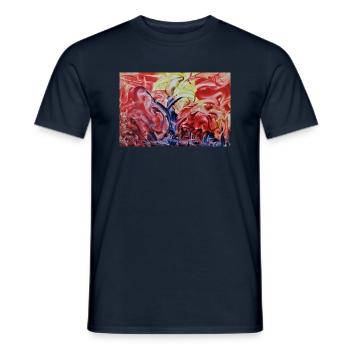 3951 - Männer T-Shirt - Navy - Vorne - AI Model Male 178 light (178cm)