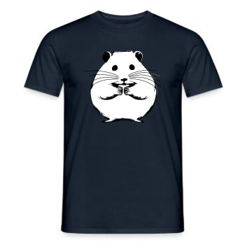 Hamster cute animal rodent animals pet vector 10 - Men's T-Shirt - navy - Front - AI Model Male 178 light (178cm)