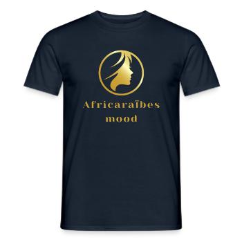 AFRICARAIBES MOOD - T-shirt homme - marine - Devant - AI Model Male 178 light (178cm)