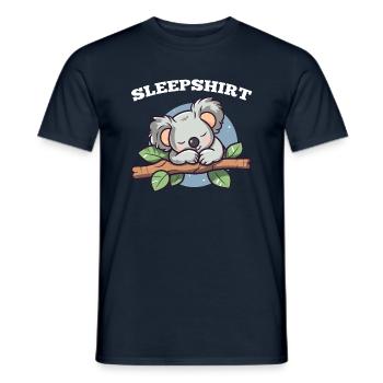 Sleepy Koala T-shirt - Men's T-Shirt - navy - Front - AI Model Male 178 light (178cm)