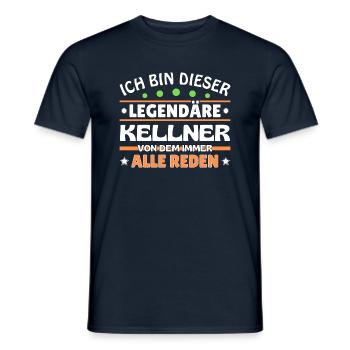 Ich bin dieser legendäre Kellner - Männer T-Shirt - Navy - Vorne - AI Model Male 178 light (178cm)