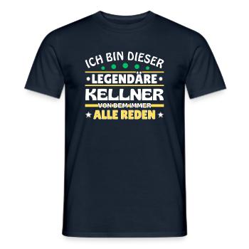 Ich bin dieser legendäre Kellner - Männer T-Shirt - Navy - Vorne - AI Model Male 178 light (178cm)