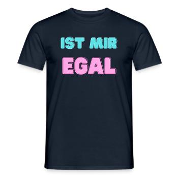 ist mir egal - Männer T-Shirt - Navy - Vorne - AI Model Male 178 light (178cm)