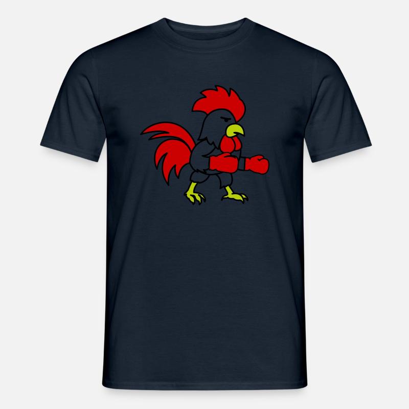 hahn boxer - Männer T-Shirt - Navy