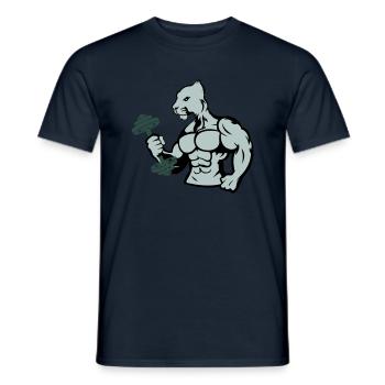 bodybuilder jaguar hantel - Männer T-Shirt - Navy - Vorne - AI Model Male 178 light (178cm)