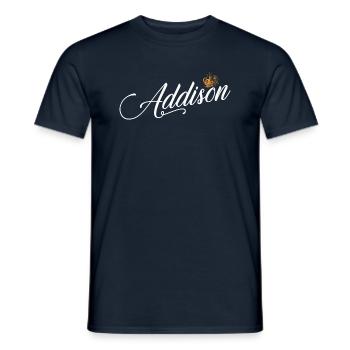 Addison Name for Women Kids Toddlers - Addison - Men's T-Shirt - navy - Front - AI Model Male 178 light (178cm)
