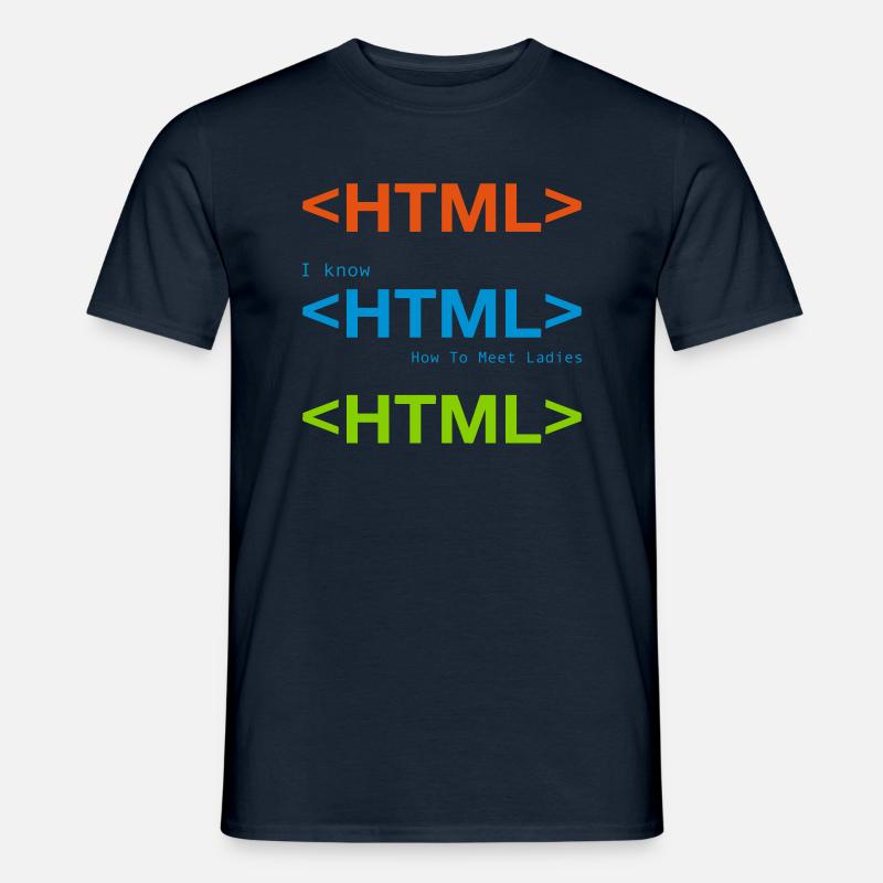 Ich kenne HTML - Männer T-Shirt - Navy