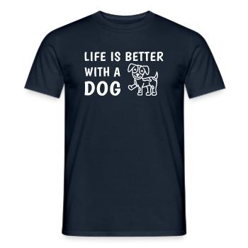 Hunde Sprüche Hundebesitzer dog mom - Männer T-Shirt - Navy - Vorne - AI Model Male 178 light (178cm)