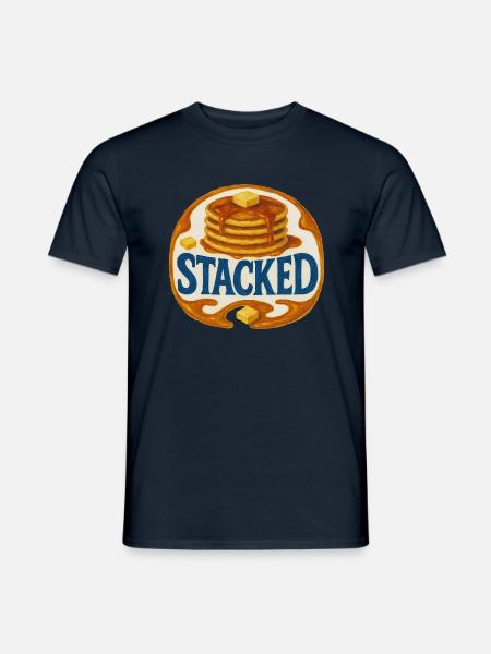 Gestapelte Pfannkuchen - Männer T-Shirt - Navy
