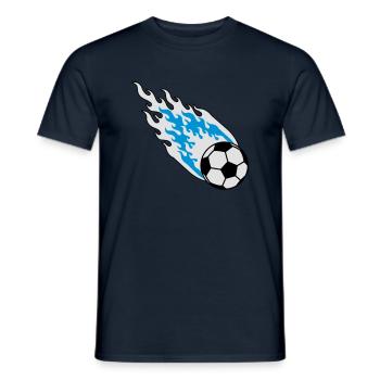 Fireball Fußball Finnland - Männer T-Shirt - Navy - Vorne - AI Model Male 178 light (178cm)