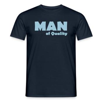 HOMME DE QUALITÉ - T-shirt homme - marine - Devant - AI Model Male 178 light (178cm)