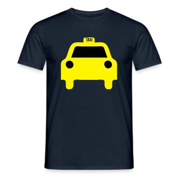 taxi - T-shirt homme - marine - Devant - AI Model Male 178 light (178cm)
