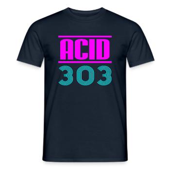 acid 303 - Men's T-Shirt - navy - Front - AI Model Male 178 light (178cm)