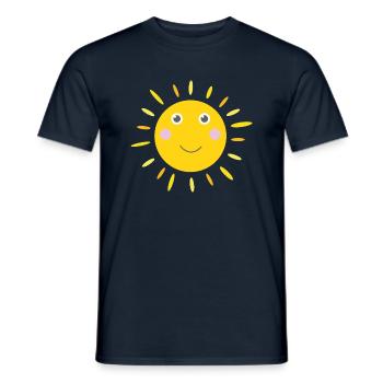 Sonnig die Sonne - Männer T-Shirt - Navy - Vorne - AI Model Male 178 light (178cm)