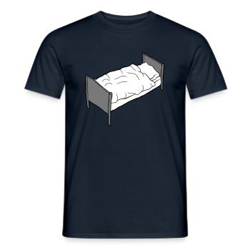 Bed frame bedroom furniture - Men's T-Shirt - navy - Front - AI Model Male 178 light (178cm)