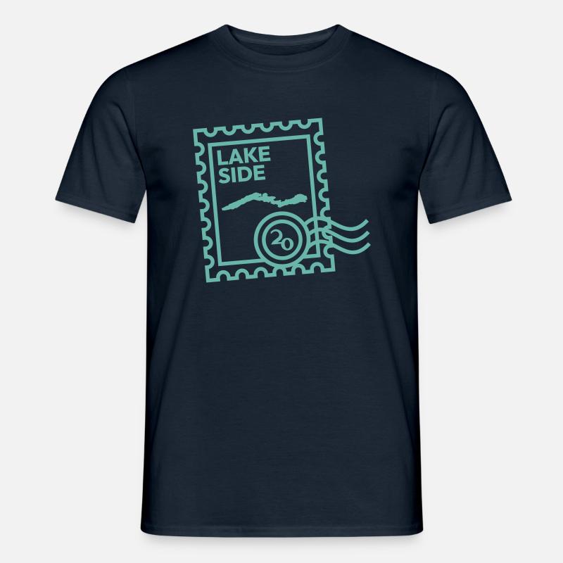 Lakeside Post Stamp - Männer T-Shirt - Navy