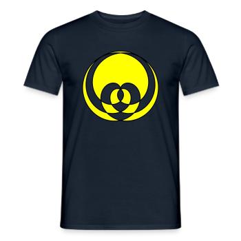 Un cœur courbé - T-shirt homme - marine - Devant - AI Model Male 178 light (178cm)