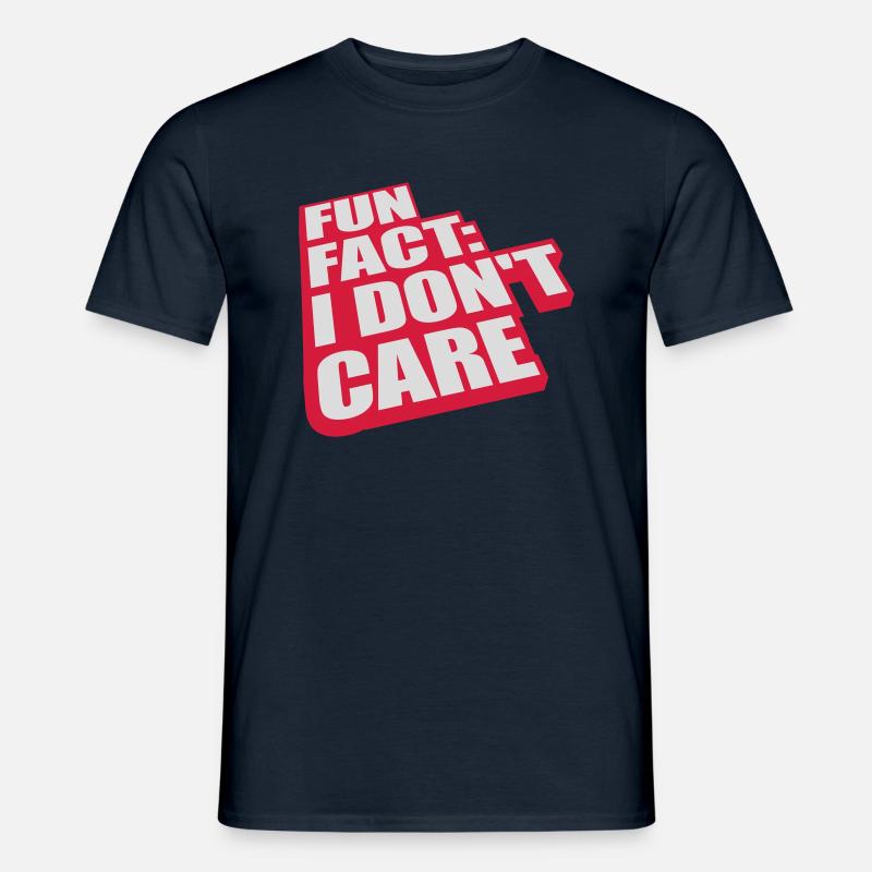 I don't care fact - Men's T-Shirt - navy