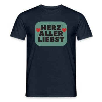 Herz aller liebst Lieblingsmensch Geschenkidee - Männer T-Shirt - Navy - Vorne - AI Model Male 178 light (178cm)