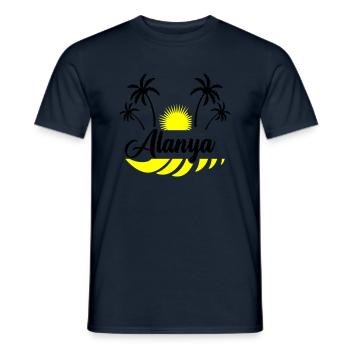alanya - Männer T-Shirt - Navy - Vorne - AI Model Male 178 light (178cm)