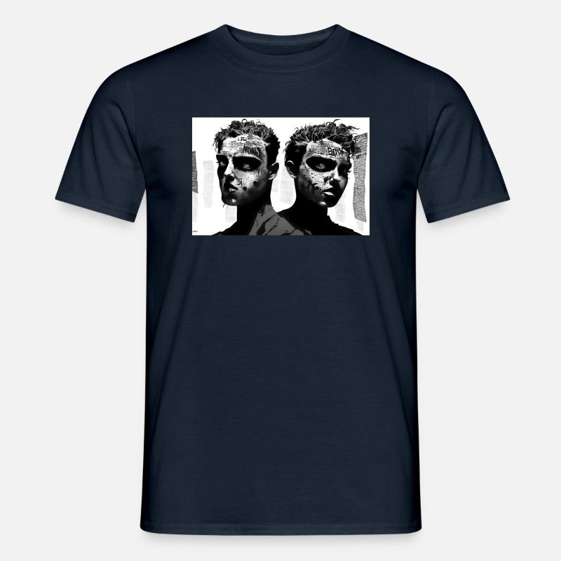 Die Zwillinge - Männer T-Shirt - Navy
