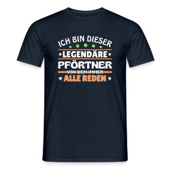 Ich bin dieser legendäre Pförtner - Männer T-Shirt - Navy - Vorne - AI Model Male 178 light (178cm)