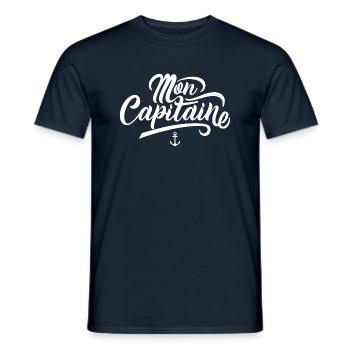Mon Capitaine - T-shirt homme - marine - Devant - AI Model Male 178 light (178cm)