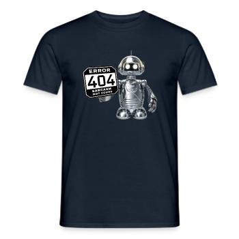 Roboter-Haltezeichen: Fehler 404 Sarkasmus nicht gefunden - Männer T-Shirt - Navy - Vorne - AI Model Male 178 light (178cm)