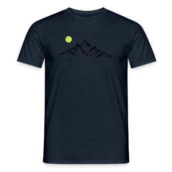 Montagnes - T-shirt homme - marine - Devant - AI Model Male 178 light (178cm)