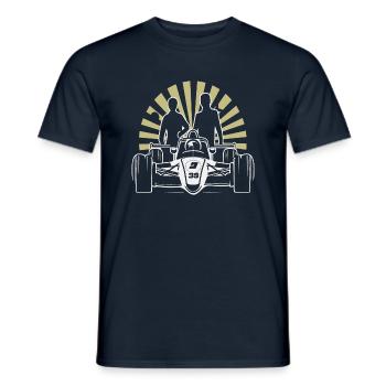 Retro Vintage Formula Racing - Men's T-Shirt - navy - Front - AI Model Male 178 light (178cm)