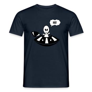 Alien ufo hi - Männer T-Shirt - Navy - Vorne - AI Model Male 178 light (178cm)