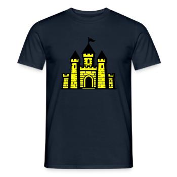 Château Moyen Âge Château - T-shirt homme - marine - Devant - AI Model Male 178 light (178cm)