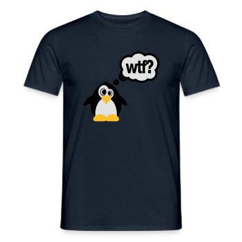 pinguine wtf - Männer T-Shirt - Navy - Vorne - AI Model Male 178 light (178cm)