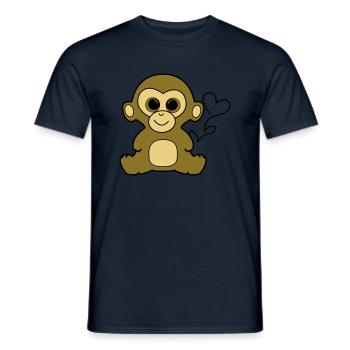 suesser_affe3 - Männer T-Shirt - Navy - Vorne - AI Model Male 178 light (178cm)