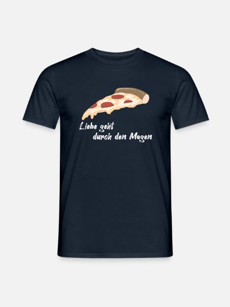Liebe geht durch den Magen - Männer T-Shirt - Navy